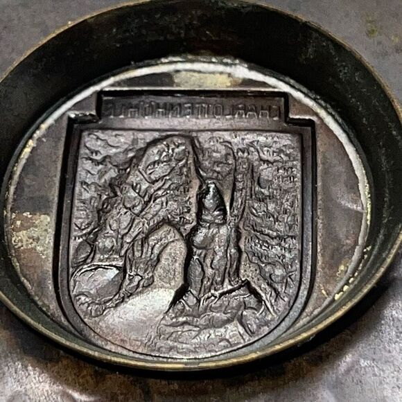 Vintage Charlottenhohle Brass Ashtray Made in 3.5” Collectable Cobblers Home - Picture 5 of 6